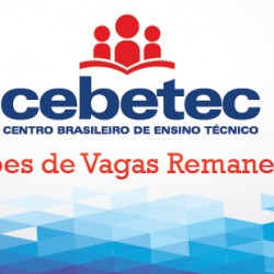 Cebetec abre inscrições para vagas remanescentes no Pronatec