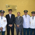 Coronel Dionísio, reitor prof. Saulo Martins, Tenete-coronel Prof. Silvio Mesquita,Tenente-coronel Odilon , o Tenente-coronel Omar.