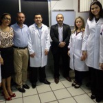 Jemina Cidreira (Sec. Acadêmica do CEUMA ITZ), Dra. Michele Moreira M. Oliveira (Coord. Adj. do Curso de medicina de ITZ),Dr. Alexandre Martins Xavier (Coord. do curso de Medicina de ITZ), Dr. Irinaldo Felix (Chefe dos residentes), Prof. esp. Marcelo Lira e residentes e interna.