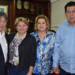 Dr. Emerson Honda, Dra. Jolice Benitha Honda, Sra. Ana Lúcia Chaves Fecury e o Dr. Mauro de Alencar Fecury.