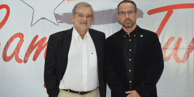 Prof. Dr. Antônio Teodoro e o prof. Sergio silva, gestor do campus Turu.